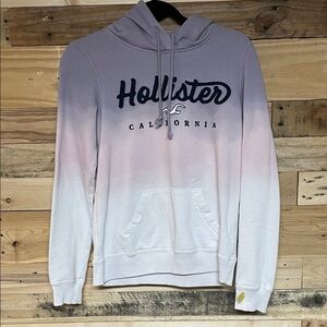 Hollister size XS Ombre Hoodie - Lavender and White with Pocket